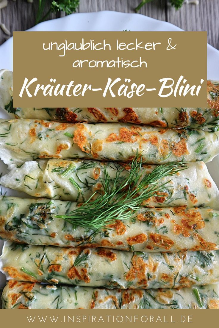 Diese Rezept Idee für den Blini Teig mit Kräutern und Käse ist einfach toll. …